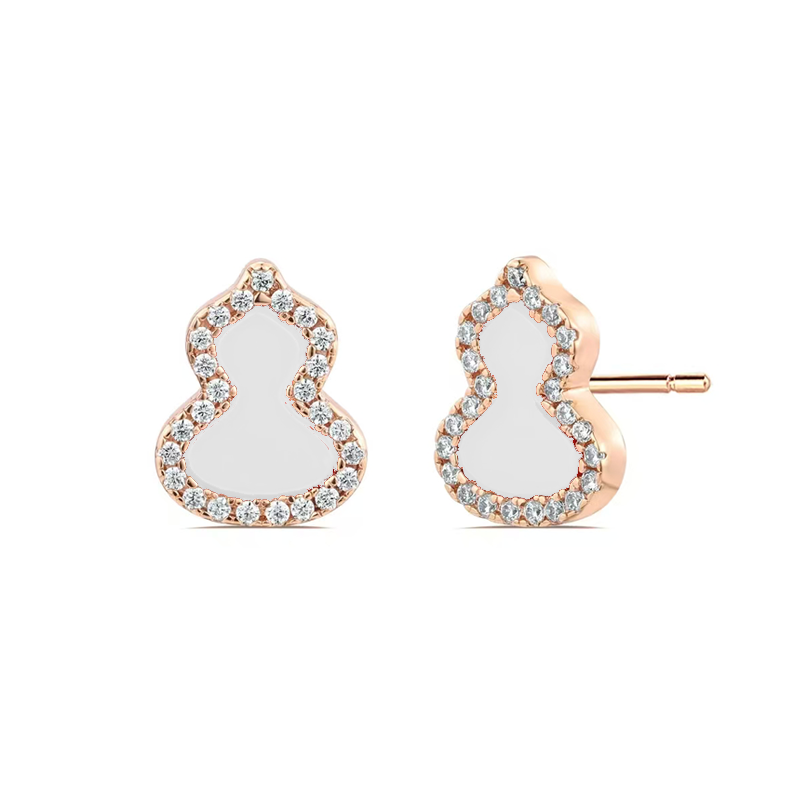 FXM/梓珊 合金合成锆石耳饰 新中式国潮迷你小葫芦耳饰 ZF-A16