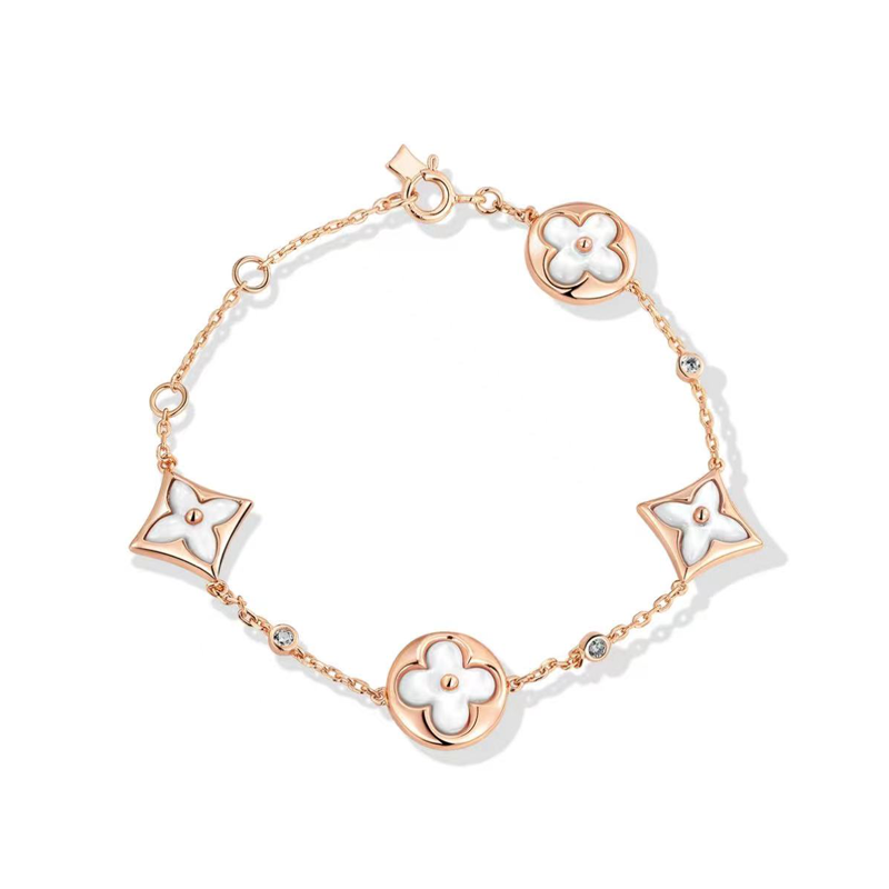 FXM/梓珊 925银仿珍珠手链 洁哥 经典白老花镶嵌手链 ZH-C03/C23