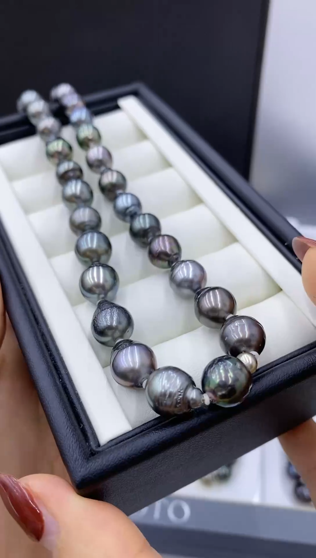 【闪购商品】海水珍珠颈饰未镶嵌大溪地螺纹满珠串2