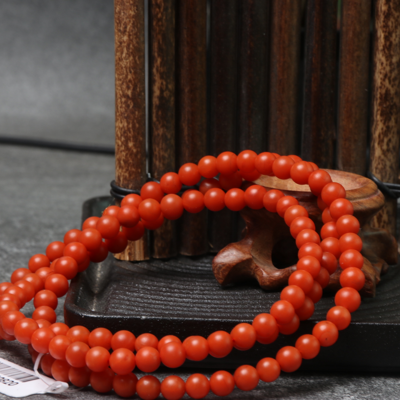 精美高品南红玛瑙6mm左右滴水洞柔光圆珠多圈一条n557