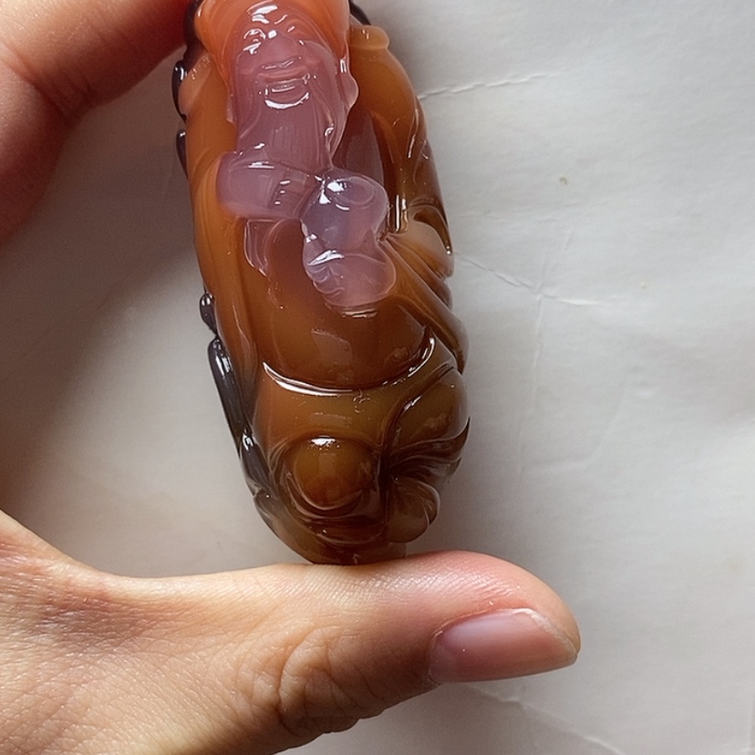 【闪购商品】玛瑙/玉髓挂件未镶嵌福***0