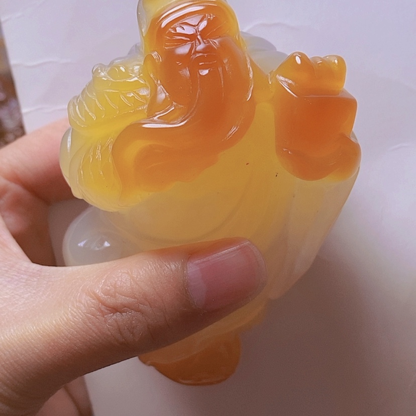 【闪购商品】玛瑙/玉髓手把件未镶嵌心*