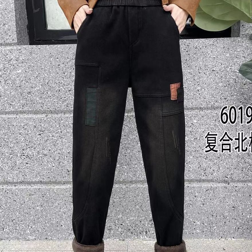 6019款-冬季新款时尚女士加厚休闲裤