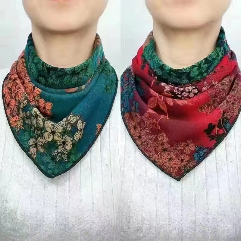 双面三角巾女性加大版春秋新款AB面围巾百搭时尚