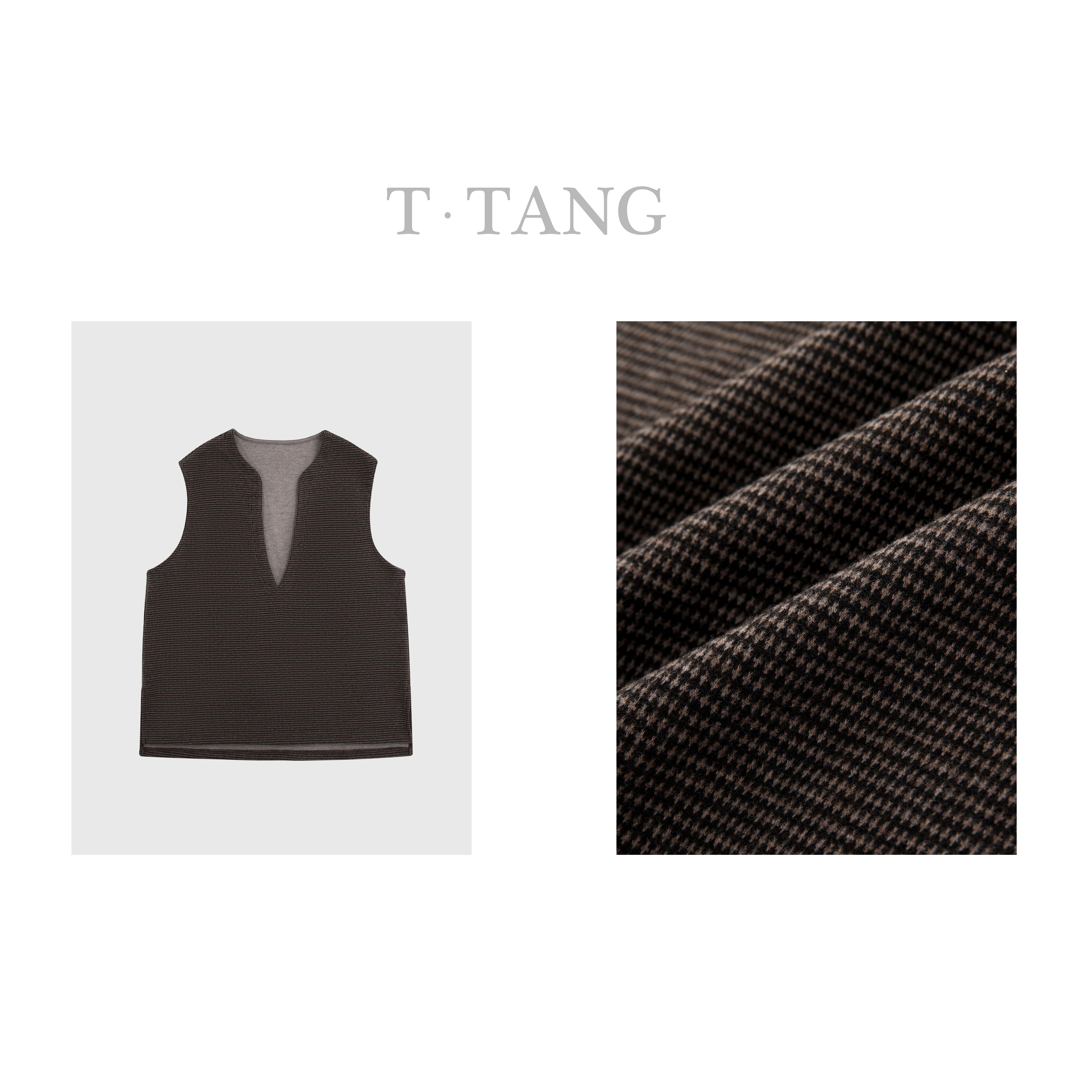 FL秋冬480g毛呢复合面料时尚休闲百搭宽松潮流无袖马甲【6731】