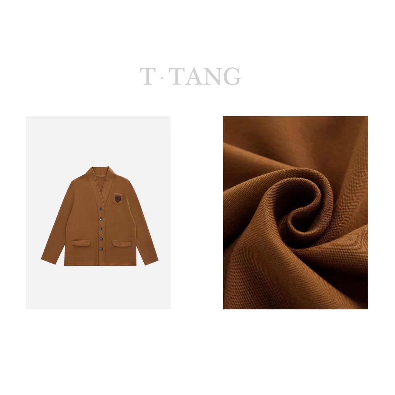 FL早秋380g珠地夹丝空气层百搭时尚虎头刺绣西服外套【6595】TT