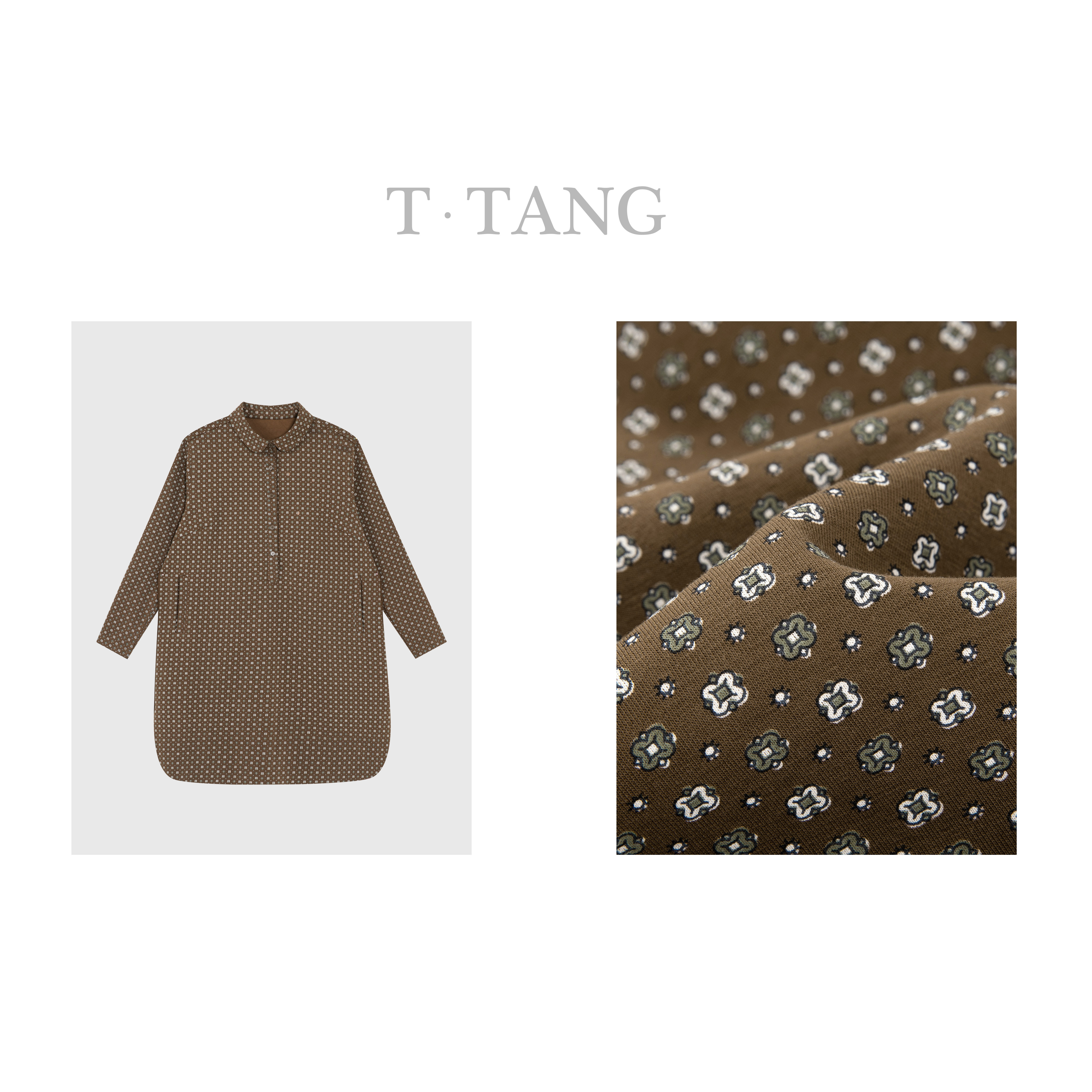 FL时尚宽松连衣裙休闲时尚中长款连衣裙【8001】