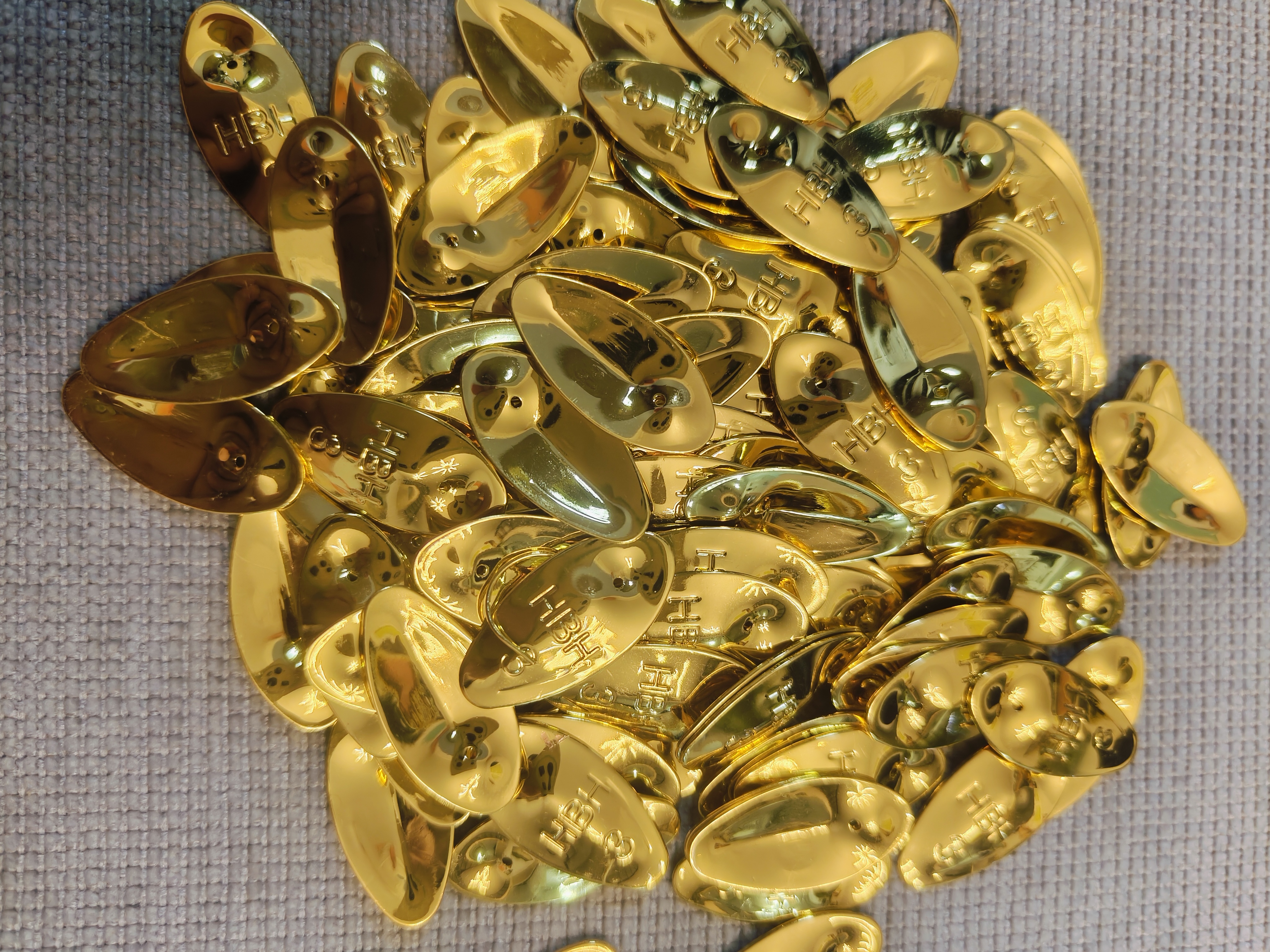 路亚饵配件纯铜高光飞旋亮片