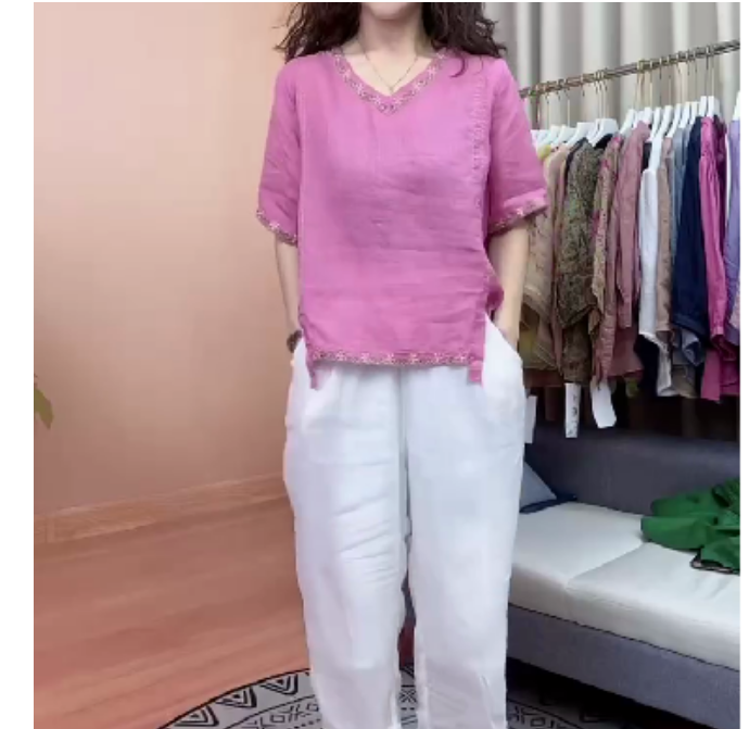 2025夏季新款女装网红气质修身百搭洋气打底衫裤子简约gu2