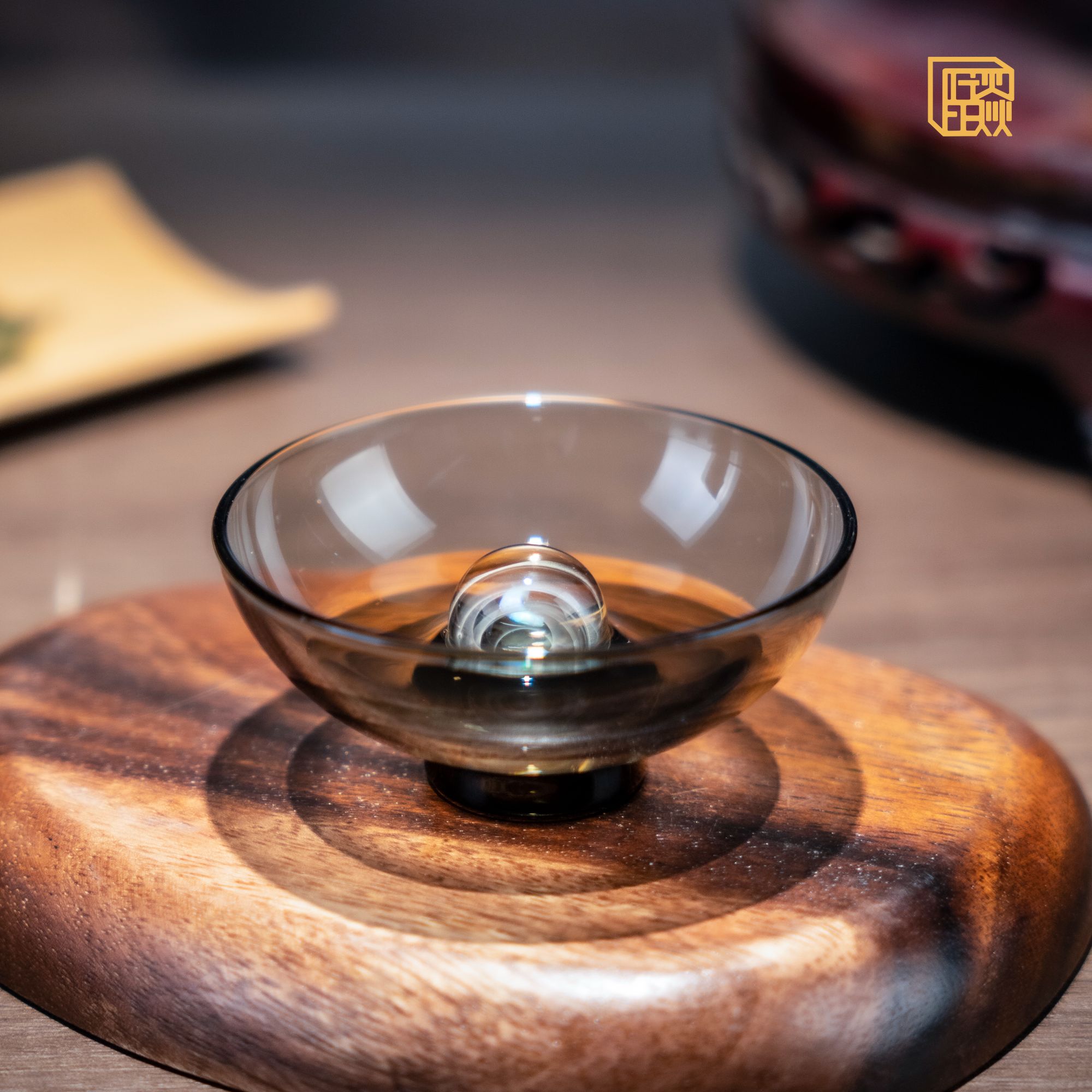 建盏杯-日月手工耐热玻璃茶具主人杯50毫升纯手工高档高硼硅