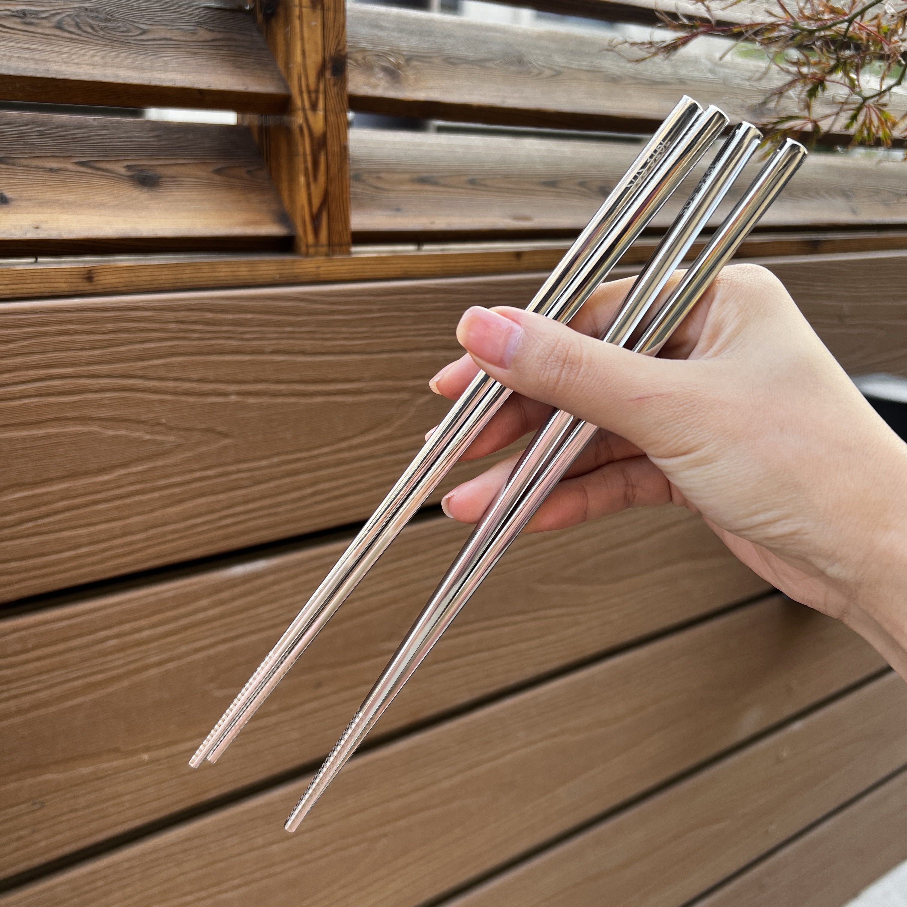 【特价清】316不锈钢加长抗菌筷子高档家用分餐防滑防霉23.5cm