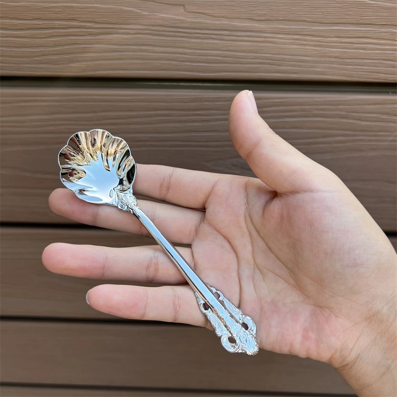 【VE品级搅拌勺】18/10不锈钢贝壳更网红甜品勺子咖啡勺子酸奶勺