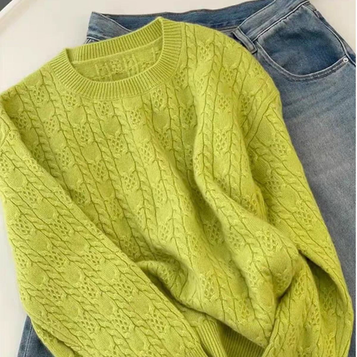 秋日私语毛绒线编织材料包家用超细羊绒线套头手工编织DIY