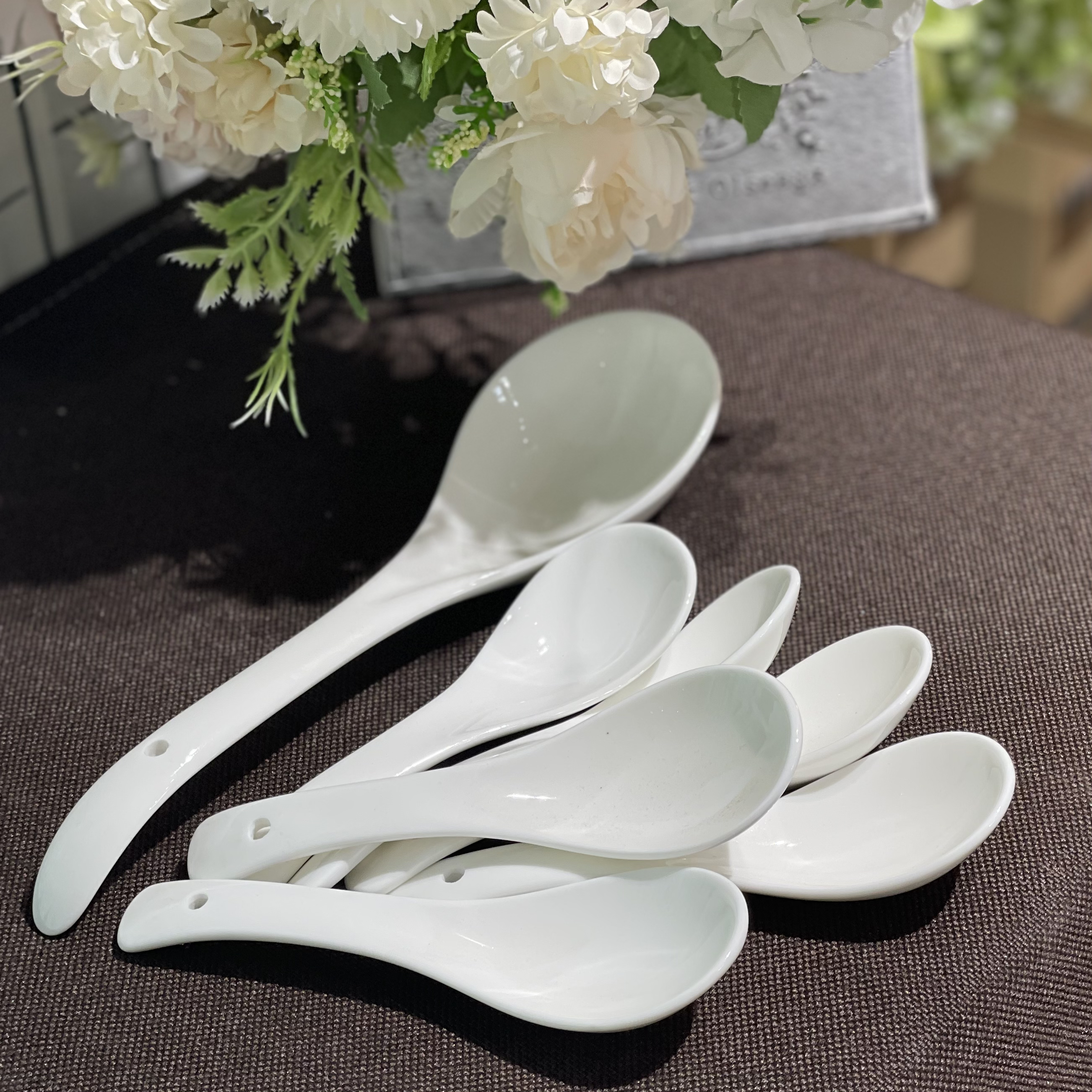 【勺子合集】家用陶瓷饭勺瓷勺汤匙餐具吃饭长柄大勺小勺喝汤勺