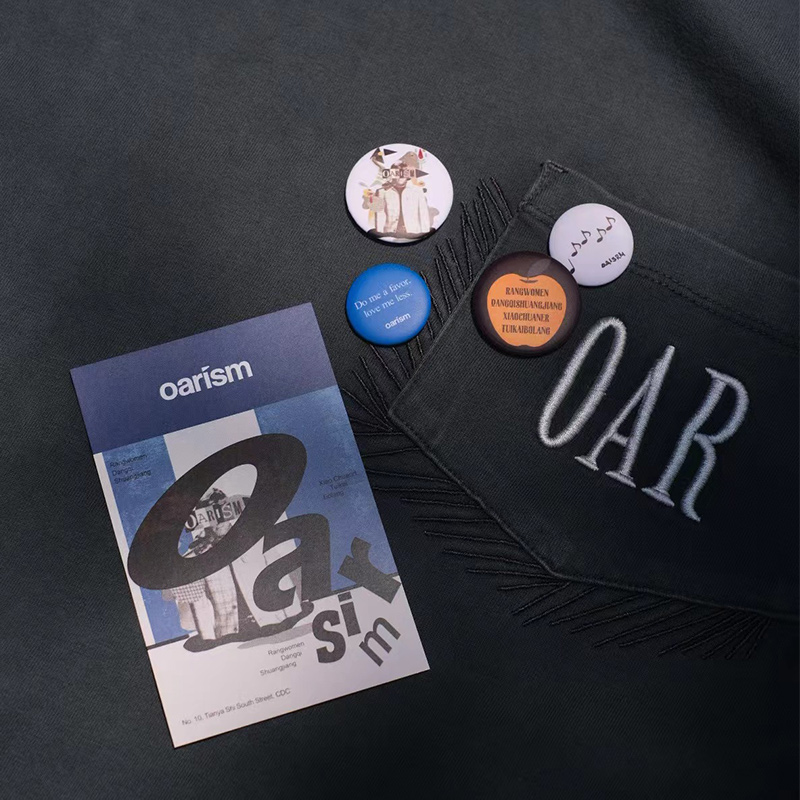 oarism 趣味徽章周边logo一套四个pin 限定出售
