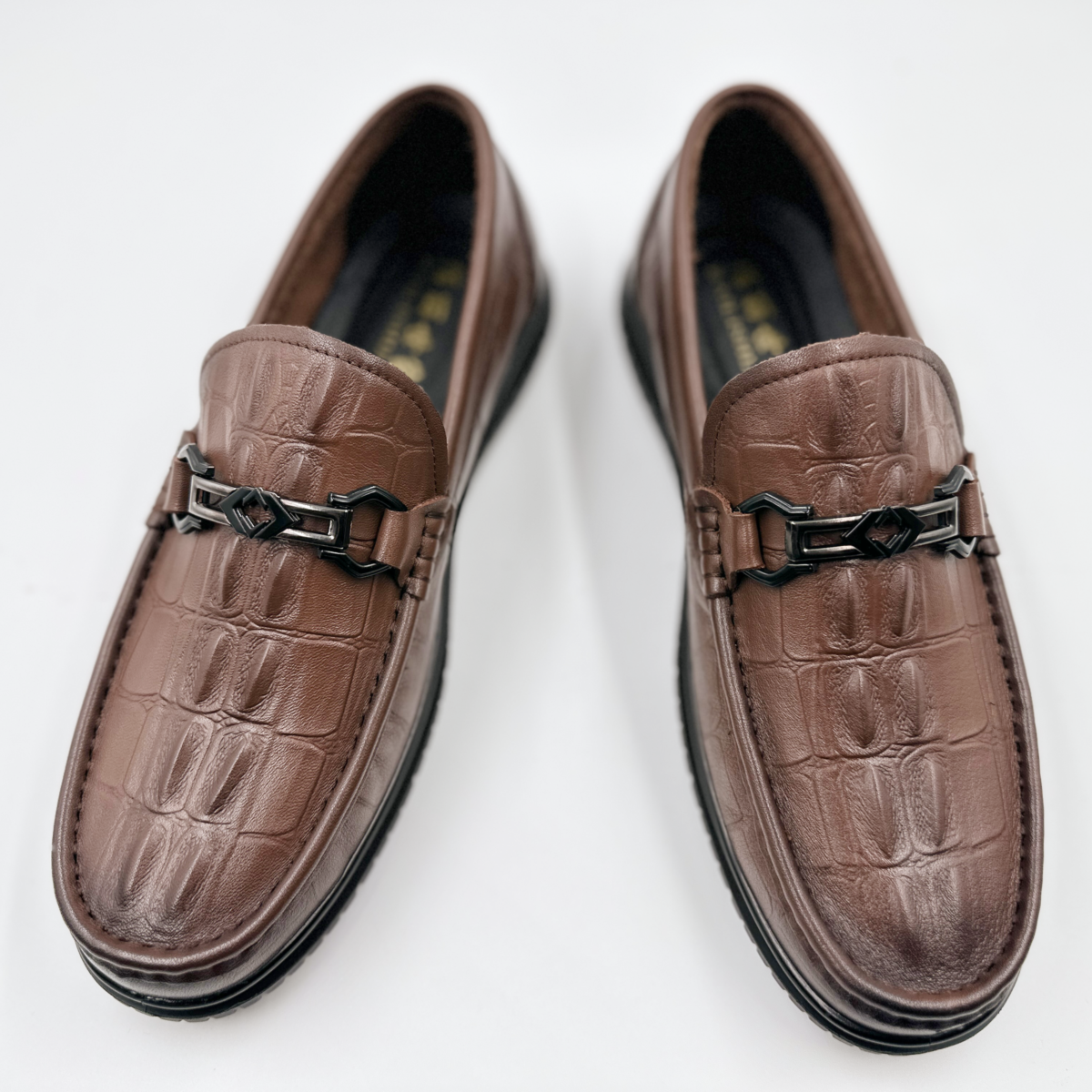 佰丽世家商务休闲头层牛皮男商场同款秋季豆豆鞋懒人真皮男士皮鞋