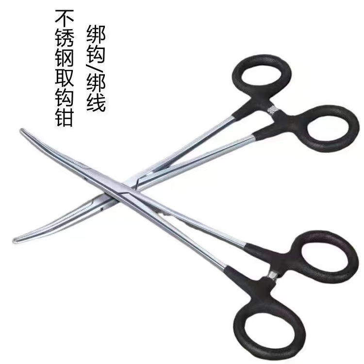 路亚不锈钢专业取钩钳子钓鱼专用弯头取钩器摘鱼钩钳子镊子脱钩器