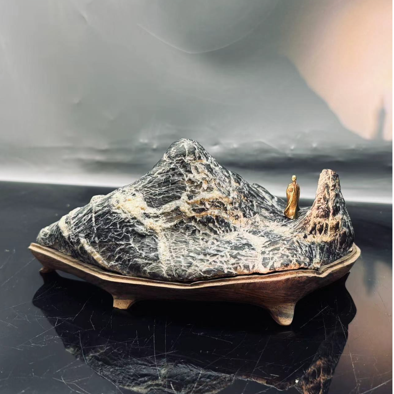 玄武静影 灵璧石1-1-4