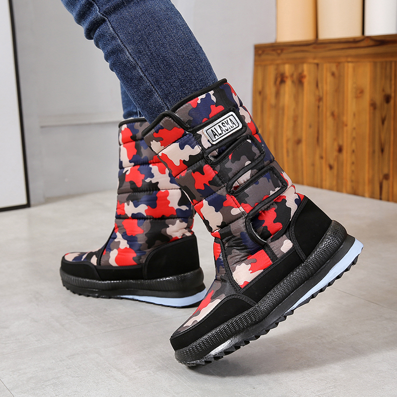 九烈鸟冬季防滑厚底雪地靴加厚男女款厚底EVA超轻防水东北大棉鞋