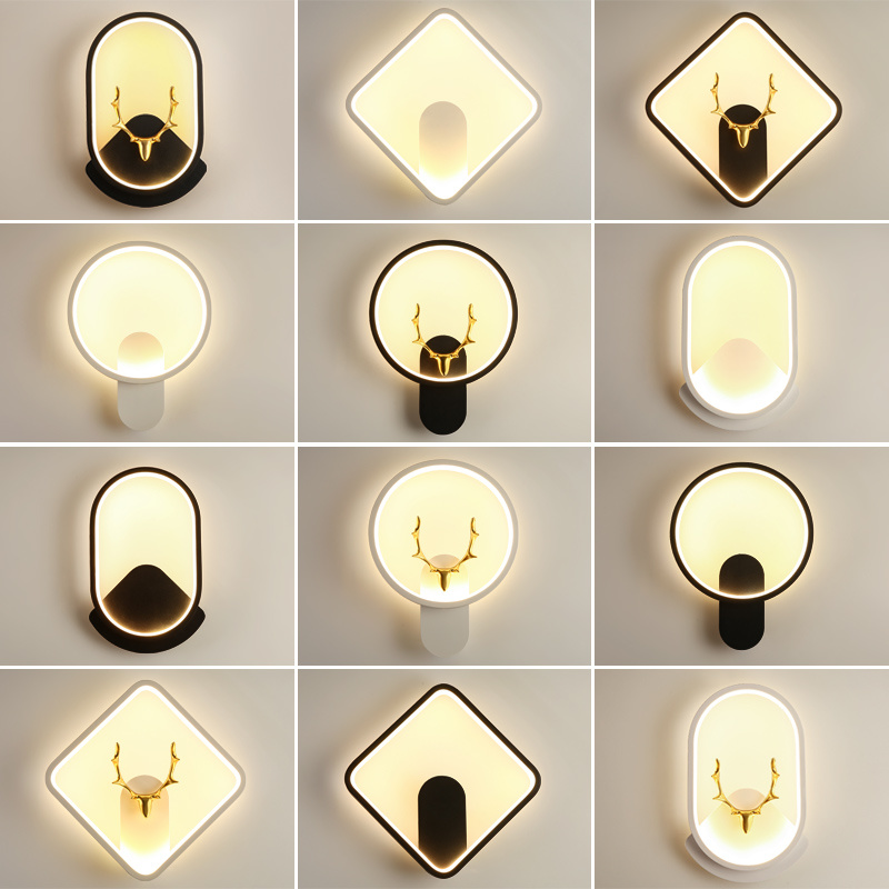 壁灯床头酒店现代简约客厅墙壁灯楼梯间过道背景墙灯个性装饰壁灯