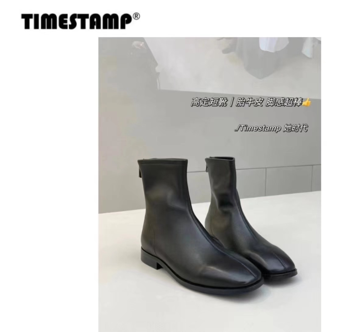 【TIMESTAMP】2025/68939-1手工定制款脚感舒适时尚百搭加绒短靴