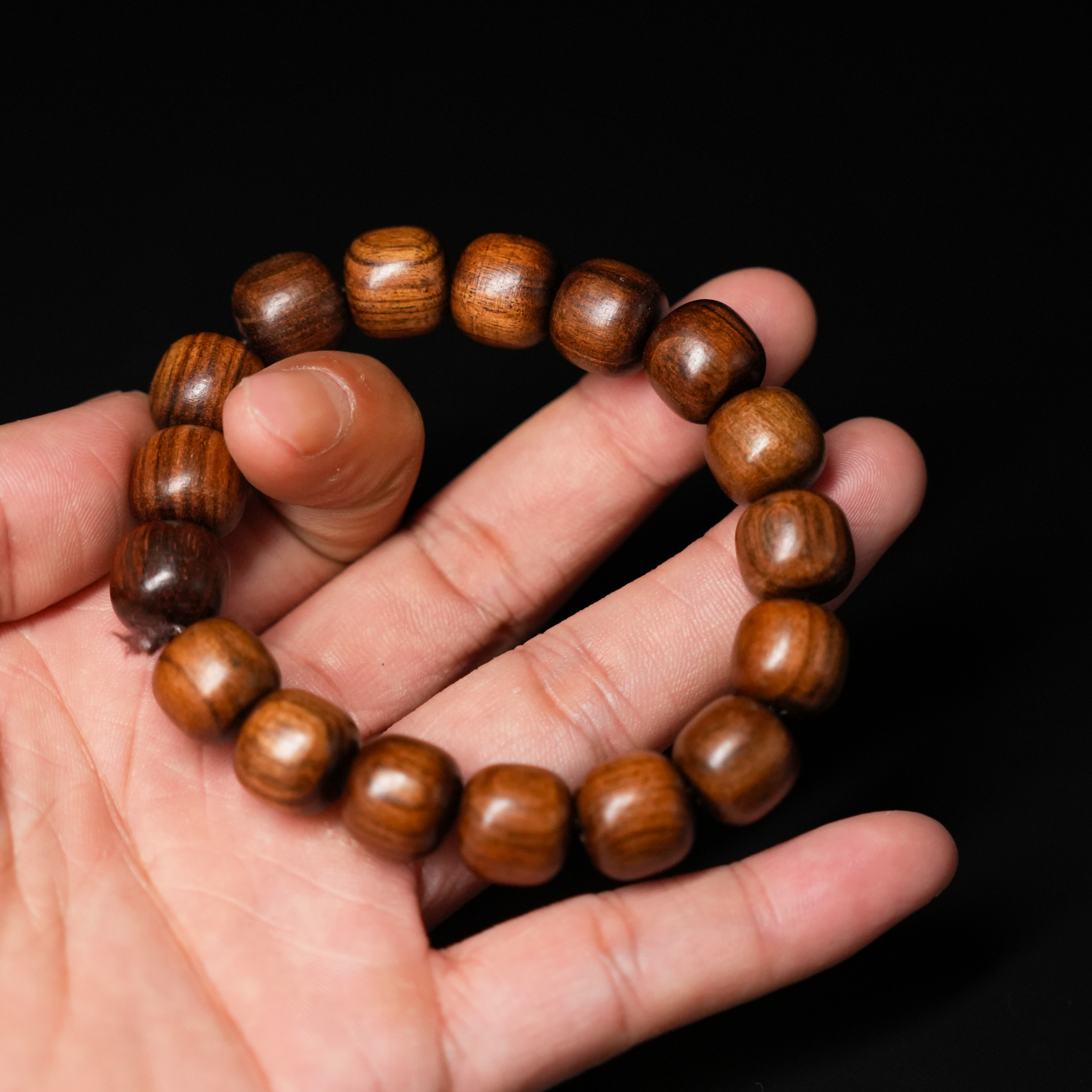 【琼姐推荐】非洲黑花梨鼓珠手串