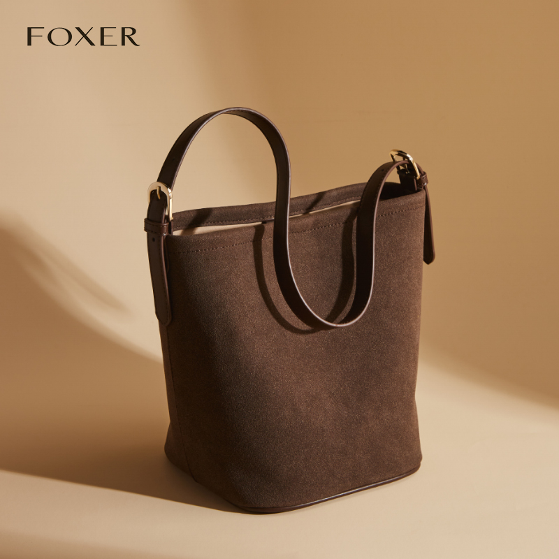 撞色单肩秋冬薇登06362024新款【双肩带】FOXER2023水桶包小众感单