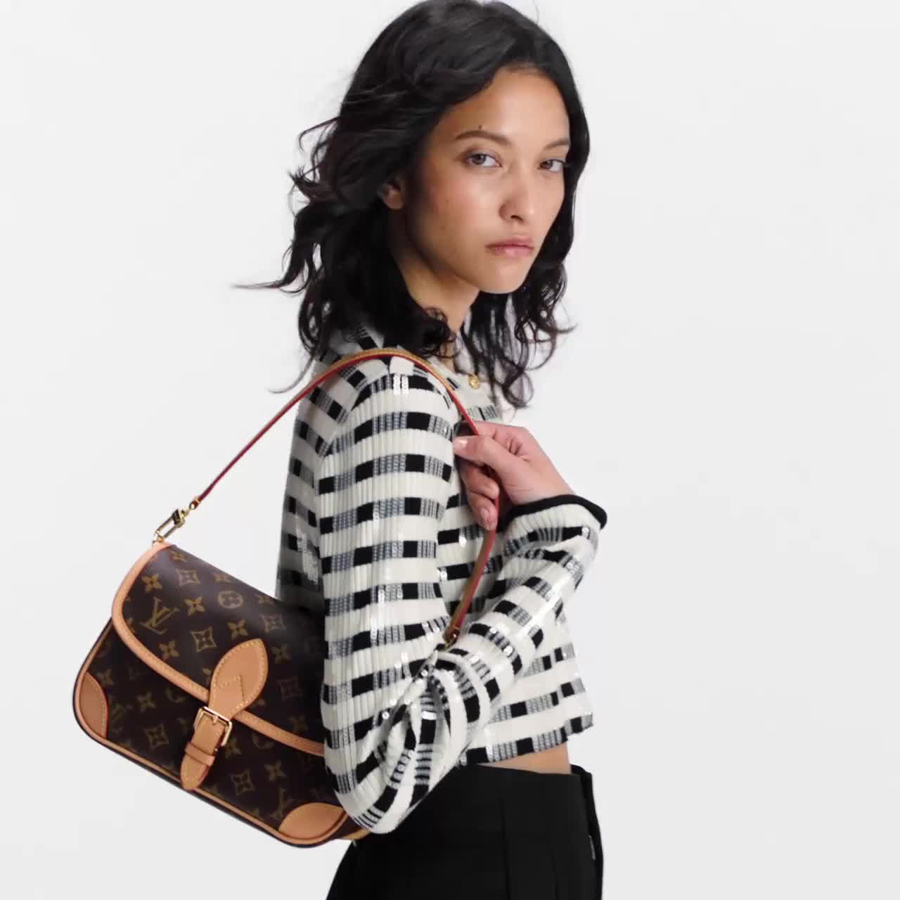 全新未使用 LouisVuitton/路易威登 DIANE手袋单肩包手提腋下斜挎