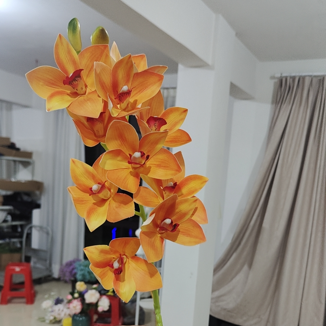 仿真黄色惠兰花胶片