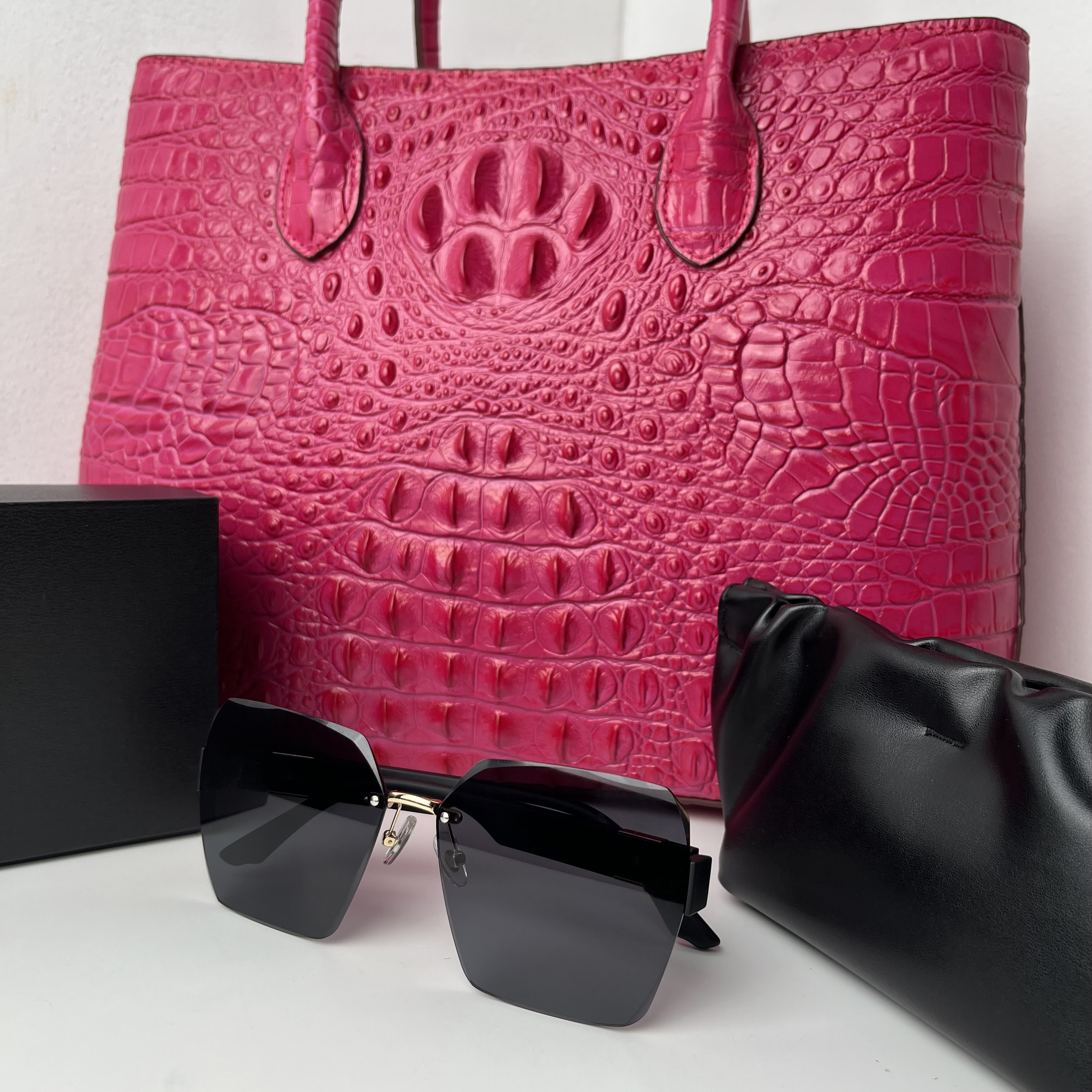 2459【高级定制】新款*经典女士墨镜无框太阳镜云朵包