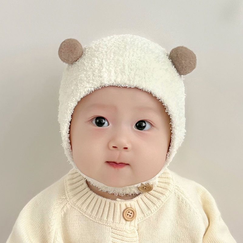 【嘟嘟】婴儿帽子秋冬冬款新生婴幼儿护耳帽棉可爱保暖男女宝宝