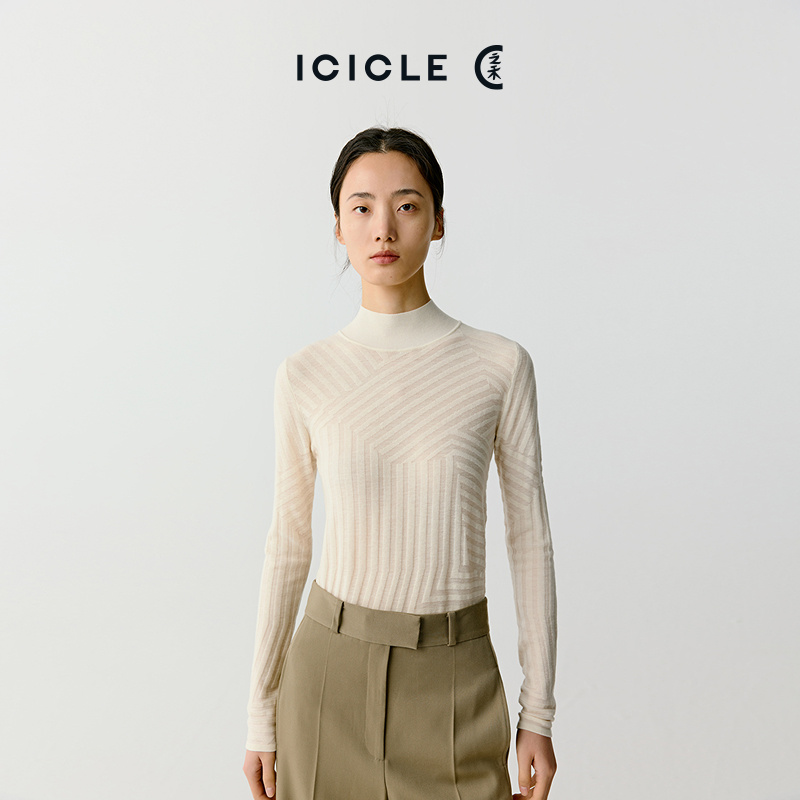 ICICLE之禾女装水溶性羊毛套头针织衫0479