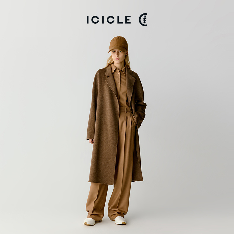 【琥珀流光】【AIR COAT】ICICLE之禾厚全羊绒双面呢长款大衣0752