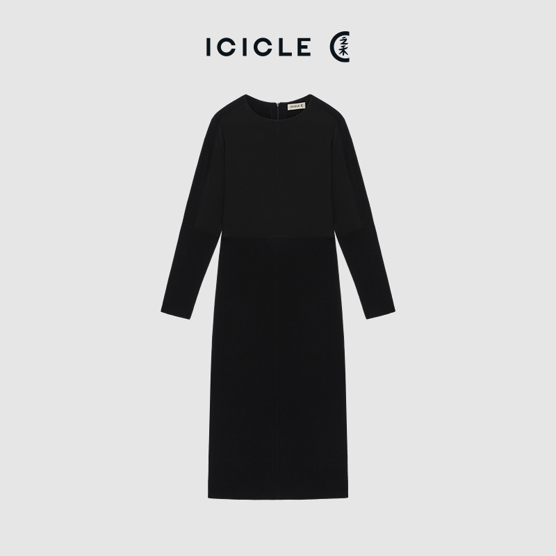 ICICLE之禾女装细支羊毛长款长款连衣裙1061