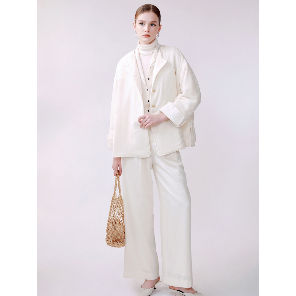 玉兰悠悠高级时装“禅意”丝绒棉袄时尚休闲中式古风保暖舒适外套