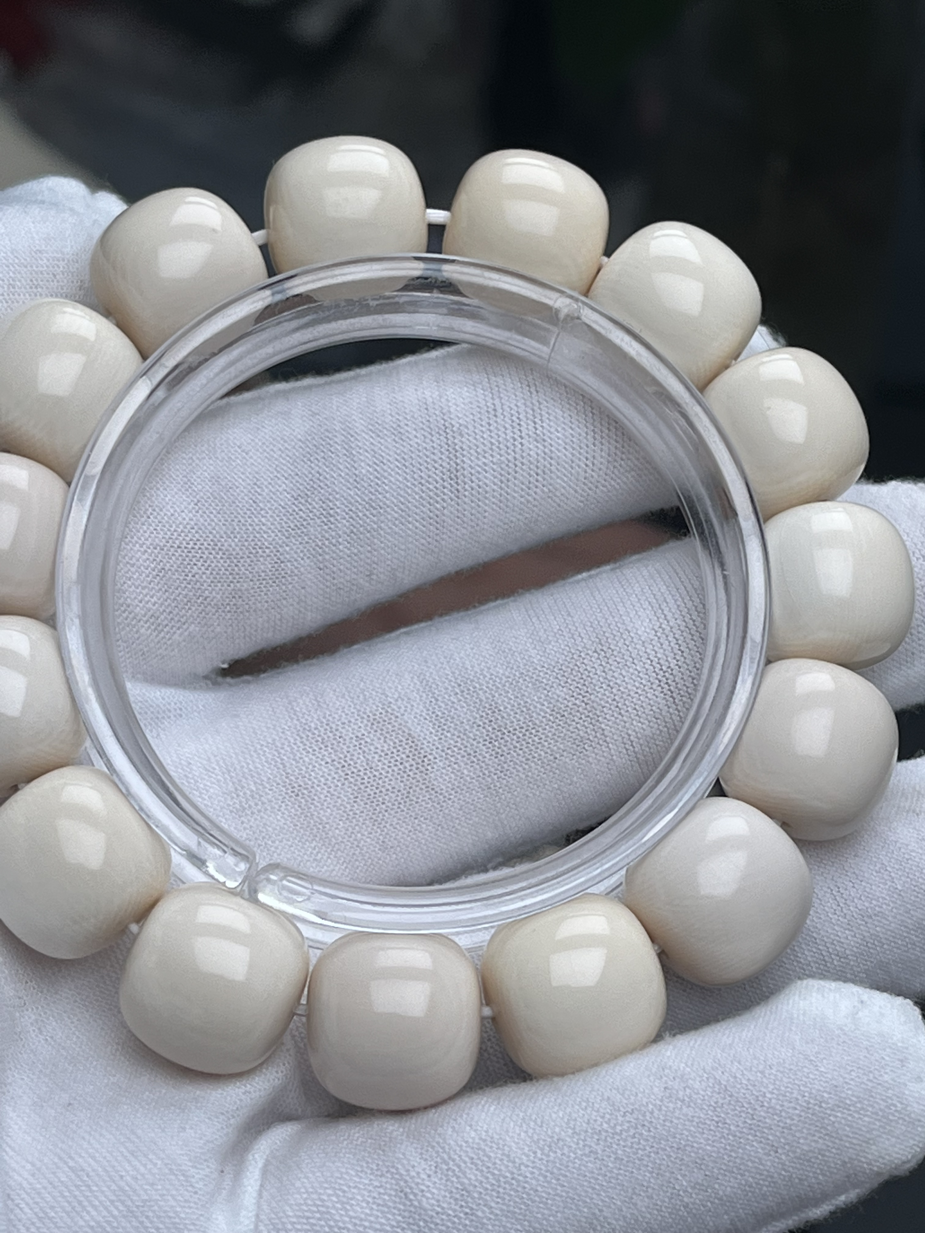 猛犸牙5A级冰料13*14老型猛犸猛犸象牙手串猛犸象牙手串