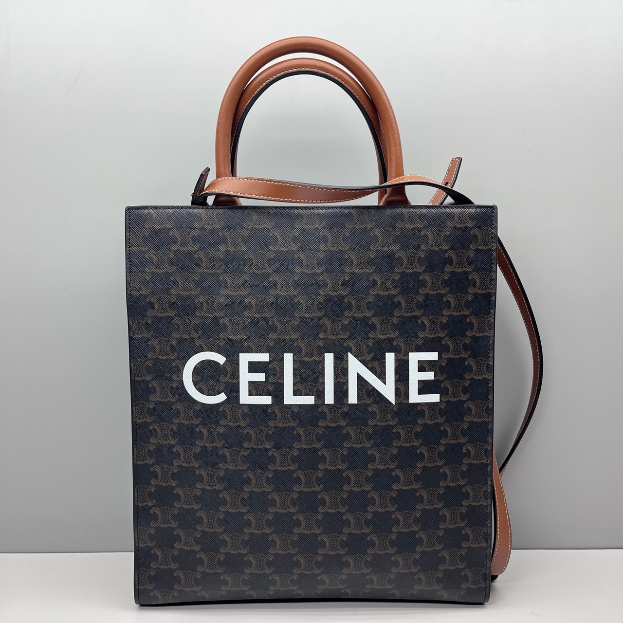 98新赛琳Celine经典老花Cabas大号0650琴谱包斜