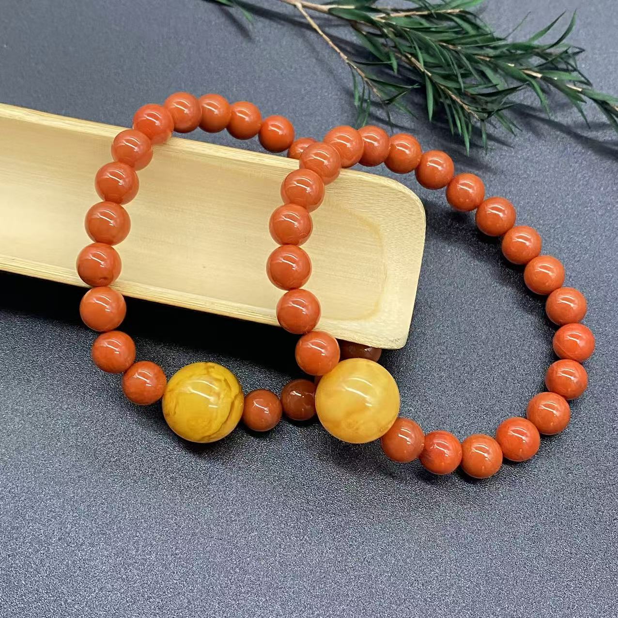 【御蜜珠宝】7mm+老蜡单珠南红手串＠多样性只发其中一件