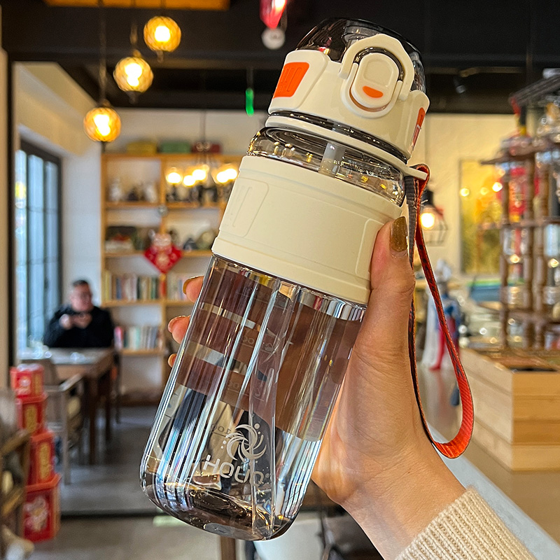 水杯大容量男士女学生上学专用耐高温带吸管杯子夏季防摔运动水壶