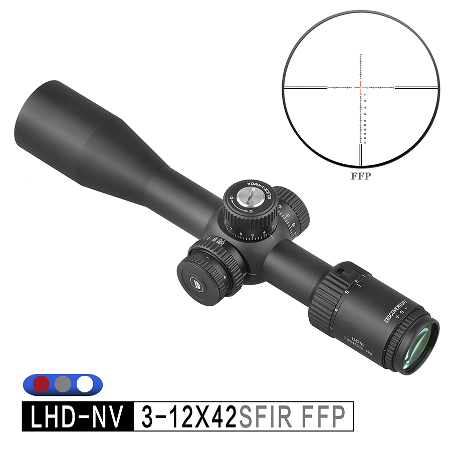 LHD 3-12X42FFP前置可调一体管防水可变倍带灯高抗震单筒望远镜