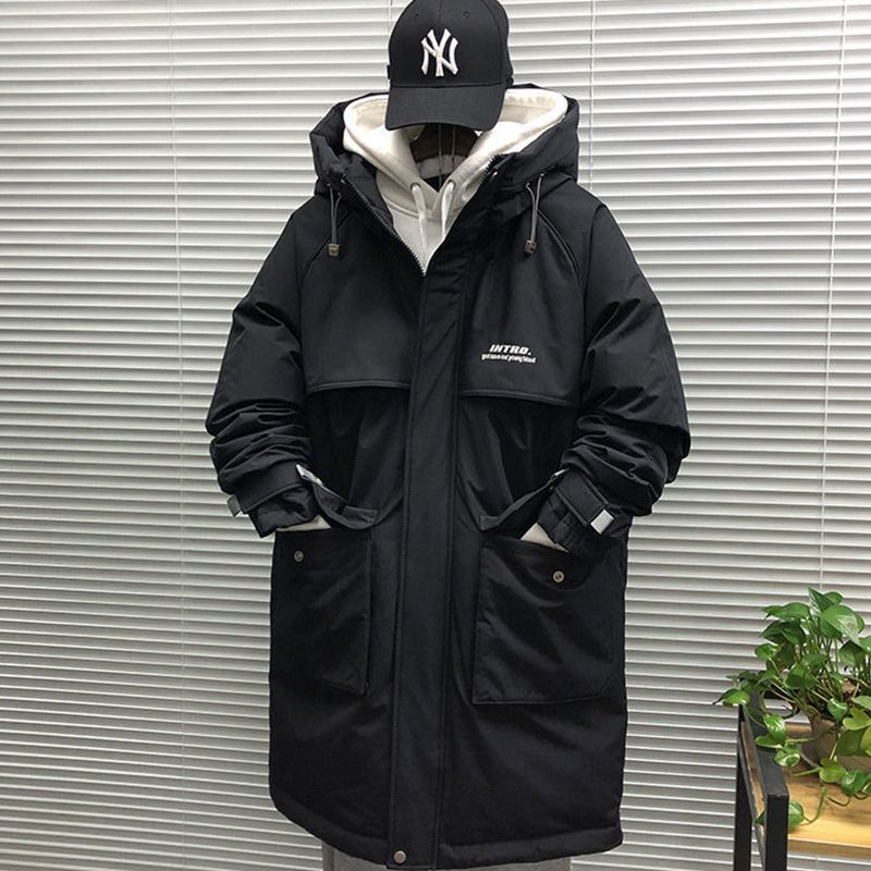 小七高定-2023冬季新款加厚加大码男羽绒服休闲百搭中长款情侣款