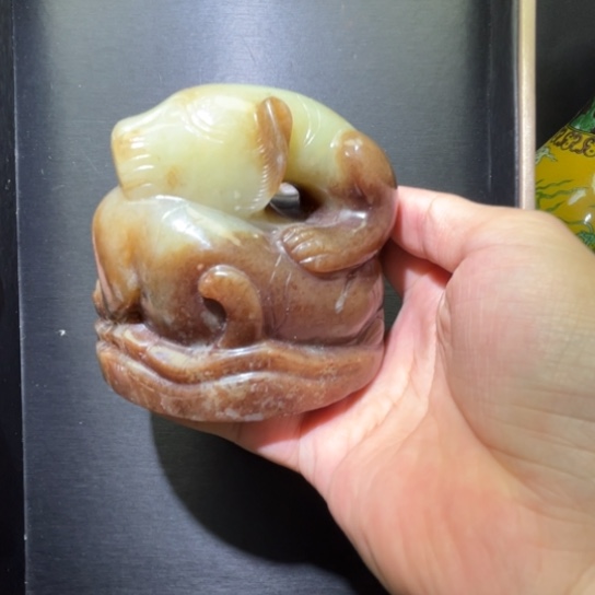 和田玉挂件未镶嵌兜***糖