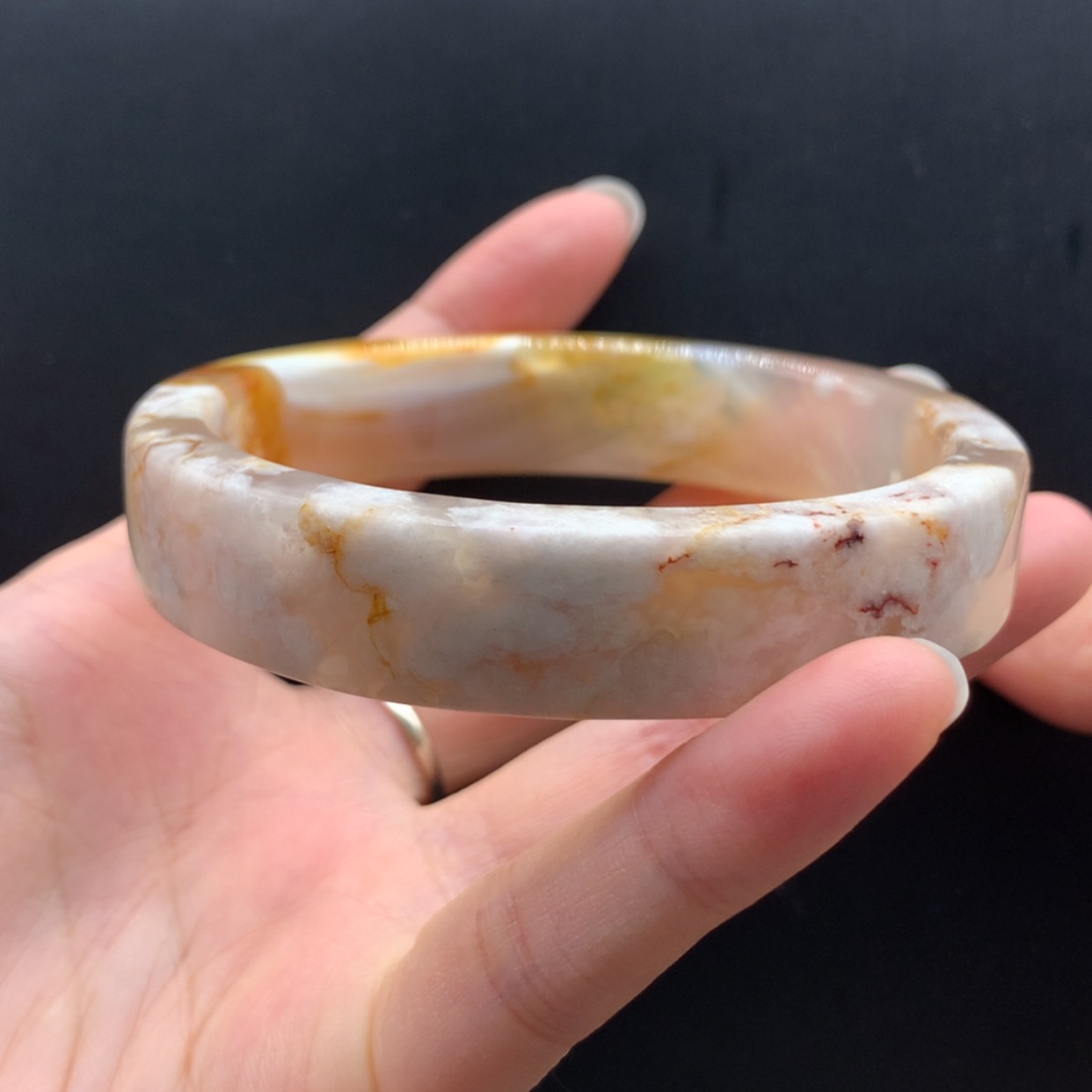 【闪购商品】玛瑙/玉髓手镯未镶嵌海*圈63