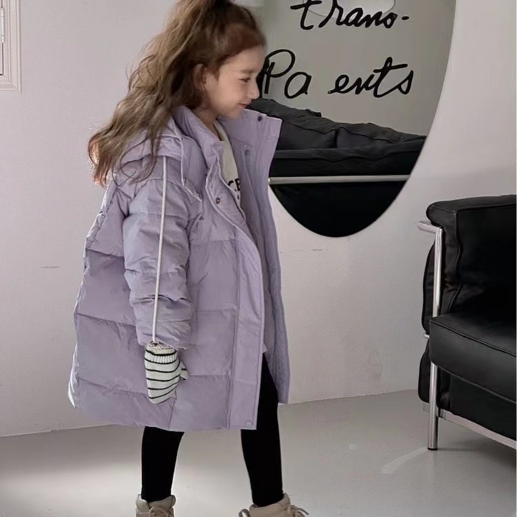 《柳柳定制》 2023冬季新款儿童中长款韩版时尚羽绒服    230309