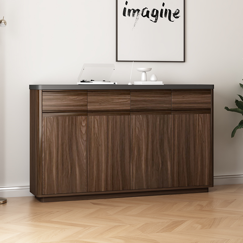 新中式实木鞋柜家用门口入户多功能玄关柜储物柜客厅大容量隔断柜