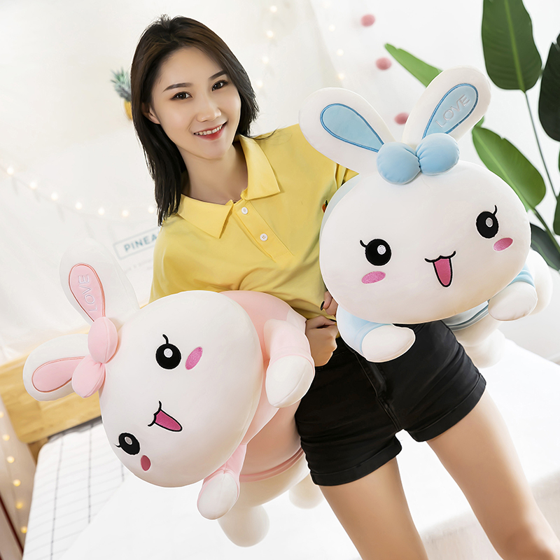 卡通侧睡觉夹腿兔子抱枕可拆洗长条枕床上陪你睡靠枕可爱枕头女生