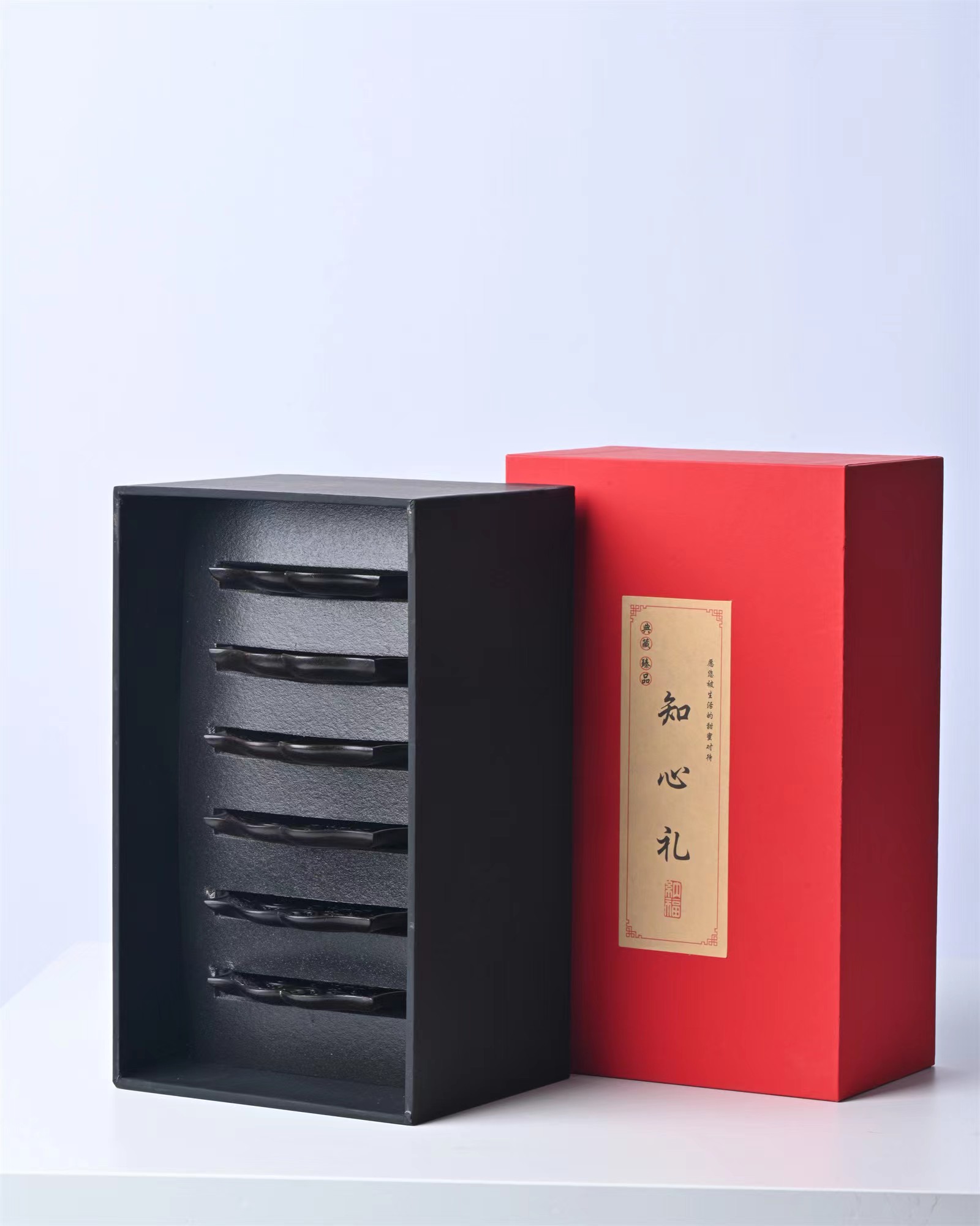 紫光檀麒麟凤凰杯垫