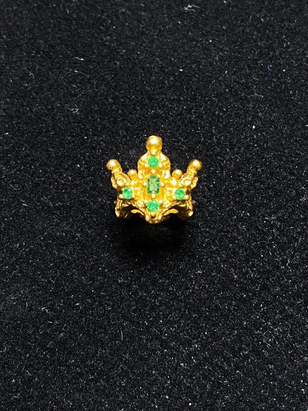 925银银制品 荆棘皇冠绿款内径7咪（不含素串骷髅）