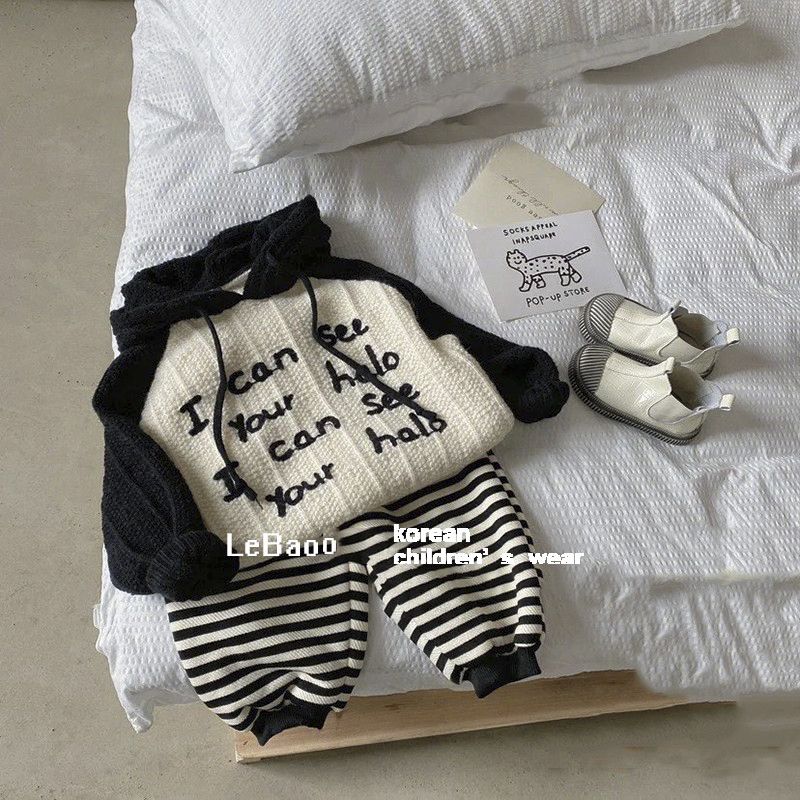 【小扬哥推荐】韩国童装男童连帽卫衣秋季针织衫宽松百搭洋气宝宝