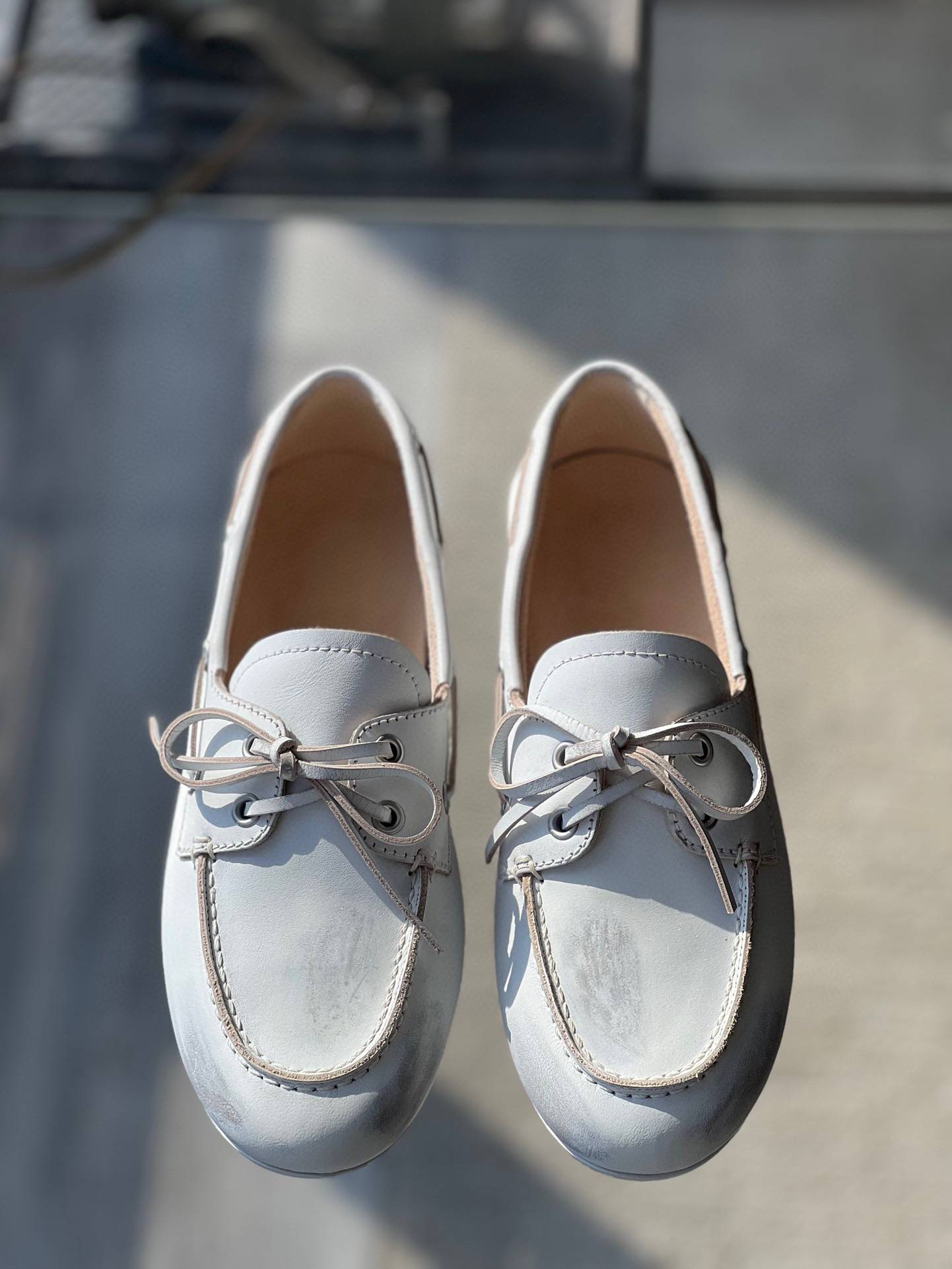 春秋新款蝴蝶结圆头平底豆豆鞋乐福鞋真皮女鞋